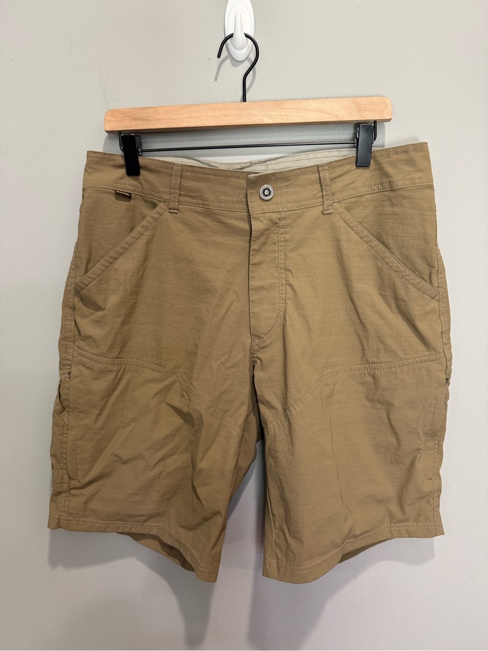 KÜHL Renegade Shorts Men’s 34 Khaki 10” Inseam Hiking Outdoor